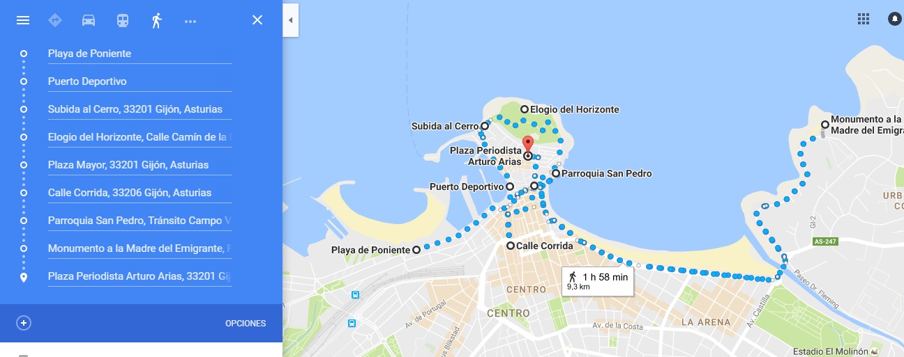 ruta por Gijón