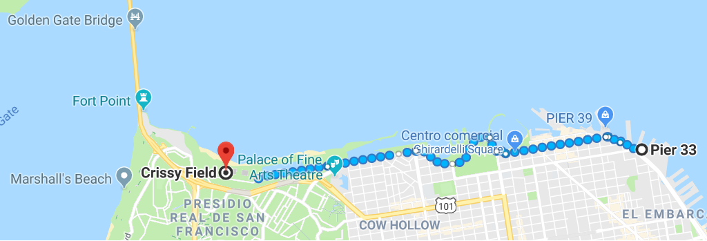 caminata crissy field hasta muelle 33