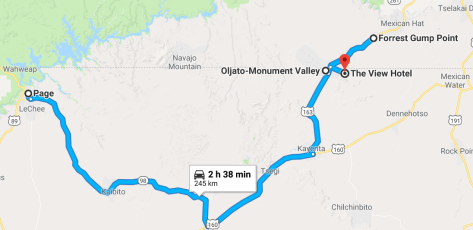 Mapa Monument valley