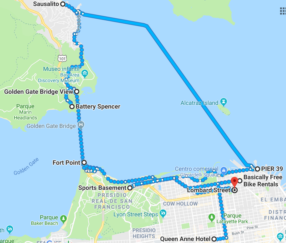 ruta día Golden Gate